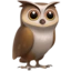 Owl emoji on iPhone