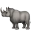 Rhinoceros emoji on iPhone