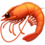 Shrimp emoji on iPhone
