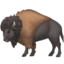 Bison emoji on iPhone
