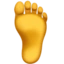 Foot emoji on iPhone