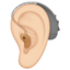 Ear with Hearing Aid, Light skin tone