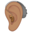Ear with Hearing Aid, Medium skin tone