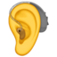 Ear with Hearing Aid emoji, Apple design