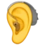 Ear with Hearing Aid emoji on iPhone