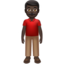 Man Standing, Dark skin tone