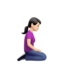 Woman Kneeling Facing Right, Light skin tone