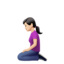 Woman Kneeling, Light skin tone