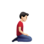 Man Kneeling Facing Right, Light skin tone