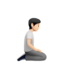 Person Kneeling Facing Right, Light skin tone