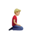 Man Kneeling Facing Right, Medium-light skin tone
