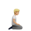 Person Kneeling Facing Right, Medium-light skin tone