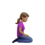 Woman Kneeling Facing Right, Medium skin tone