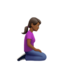 Woman Kneeling Facing Right, Medium-dark skin tone