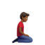 Man Kneeling Facing Right, Medium-dark skin tone
