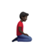 Man Kneeling Facing Right, Dark skin tone