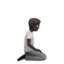 Person Kneeling Facing Right, Dark skin tone