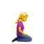 Download Woman Kneeling Facing Right emoji, Apple style