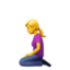 Woman Kneeling emoji, Apple design