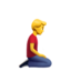 Download Man Kneeling Facing Right emoji, Apple style