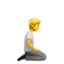 Person Kneeling Facing Right emoji, Apple design