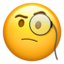 Face with Monocle emoji PNG