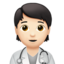 Health Worker, Light skin tone