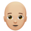 Person Bald, Medium-light skin tone