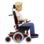 Person In Motorized Wheelchair Facing Right, Medium-light skin tone