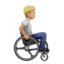 Person In Manual Wheelchair Facing Right, Medium-light skin tone