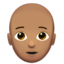 Person Bald, Medium skin tone