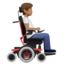 Person In Motorized Wheelchair Facing Right, Medium skin tone