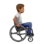 Person In Manual Wheelchair Facing Right, Medium skin tone