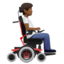 Person In Motorized Wheelchair Facing Right, Medium-dark skin tone