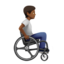 Person In Manual Wheelchair Facing Right, Medium-dark skin tone
