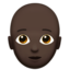 Person Bald, Dark skin tone