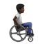 Person In Manual Wheelchair Facing Right, Dark skin tone