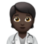 Health Worker, Dark skin tone