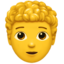 Person Curly Hair emoji PNG