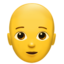 Download Person Bald emoji, Apple style