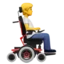 Person In Motorized Wheelchair Facing Right emoji, Apple design