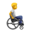 Download Person In Manual Wheelchair Facing Right emoji, Apple style
