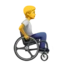 Person In Manual Wheelchair Facing Right emoji, Apple design