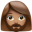Woman Beard, Medium skin tone