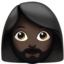 Woman Beard, Dark skin tone