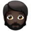 Person: Beard, Dark skin tone