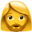 Woman Beard emoji on iPhone