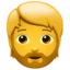 Person: Beard emoji on iPhone