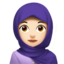 Woman with Headscarf, Light skin tone