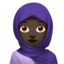 Woman with Headscarf, Dark skin tone